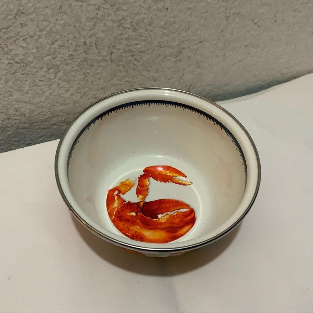Golden Rabbit lobster small  Salad Bowl, 5.5 inch wide x 2.5 inch deep